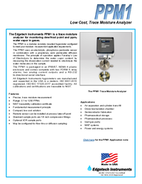 Thumbnail of document Data Sheet - PPM1 Trace Moisture Analyzer